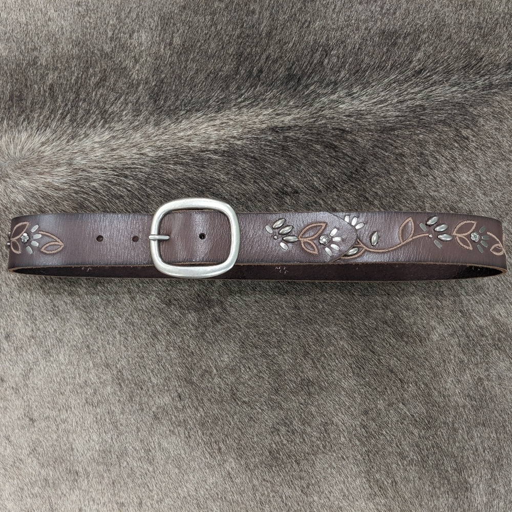 Fossil Floral Studded Vine Belt